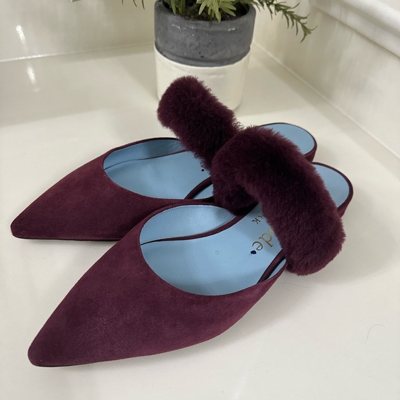 Kate Spade NIB Marielle Mules Suede -7B - Picture 2 of 5